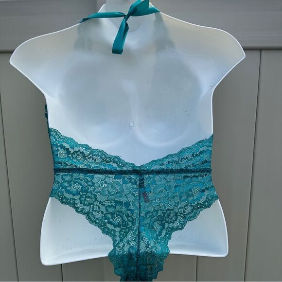 NIP Seven til midnight emerald green lace kiss of envy lace teddy Sz OS - Picture 4 of 10